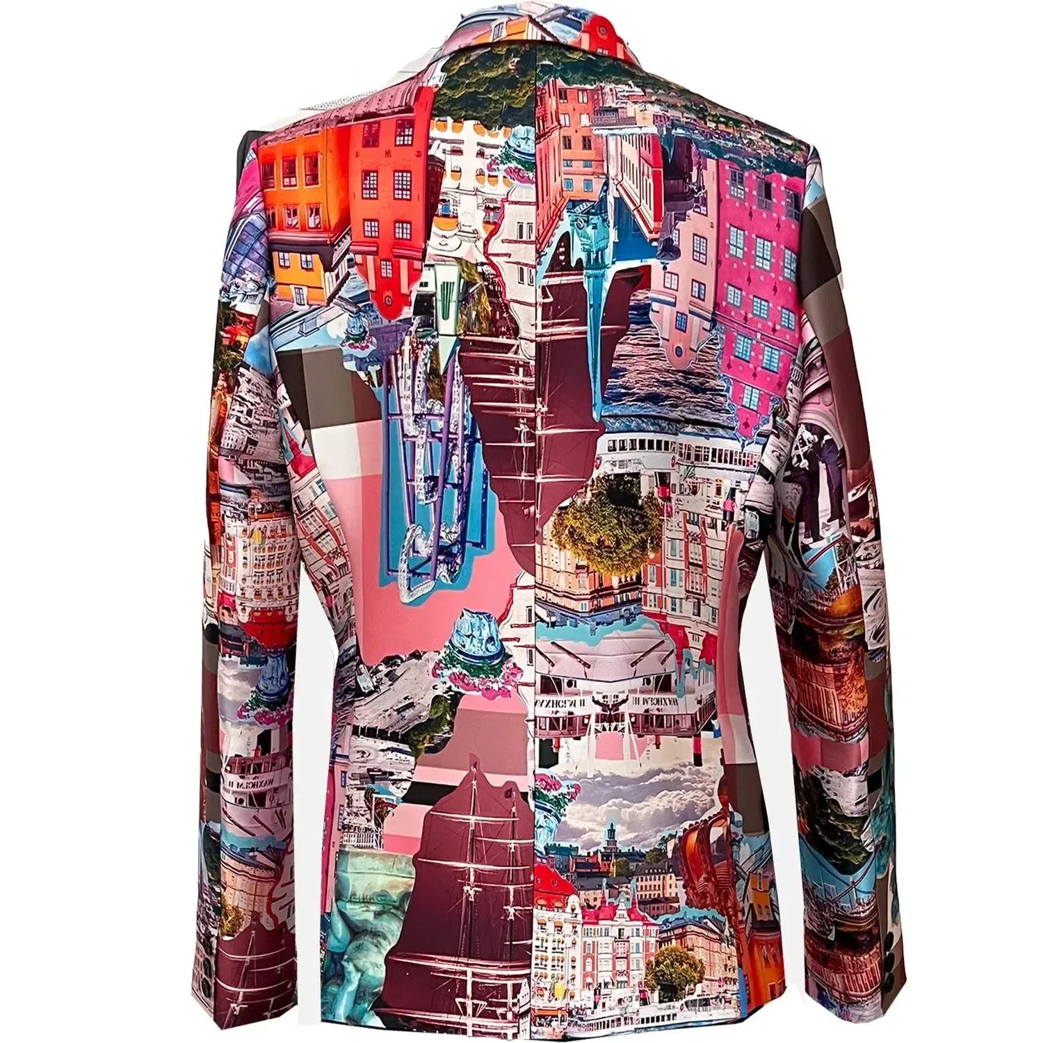 Woman´s blazer jacket stockholm royal pink printed