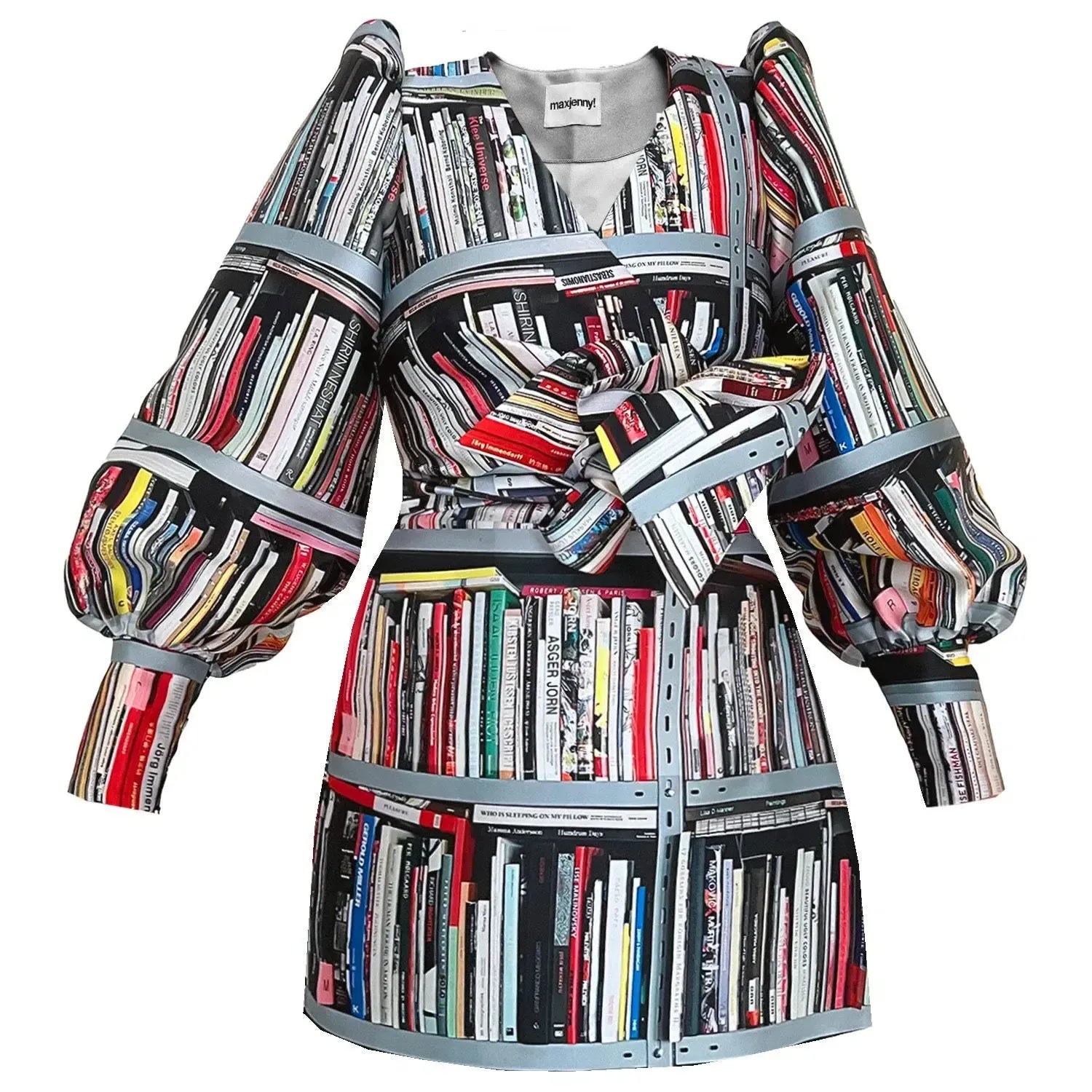 Wrap Mini Dress - Bookshelf of Art