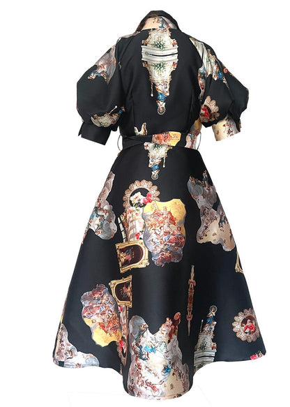 Wrap Shirtdress - Sicily black