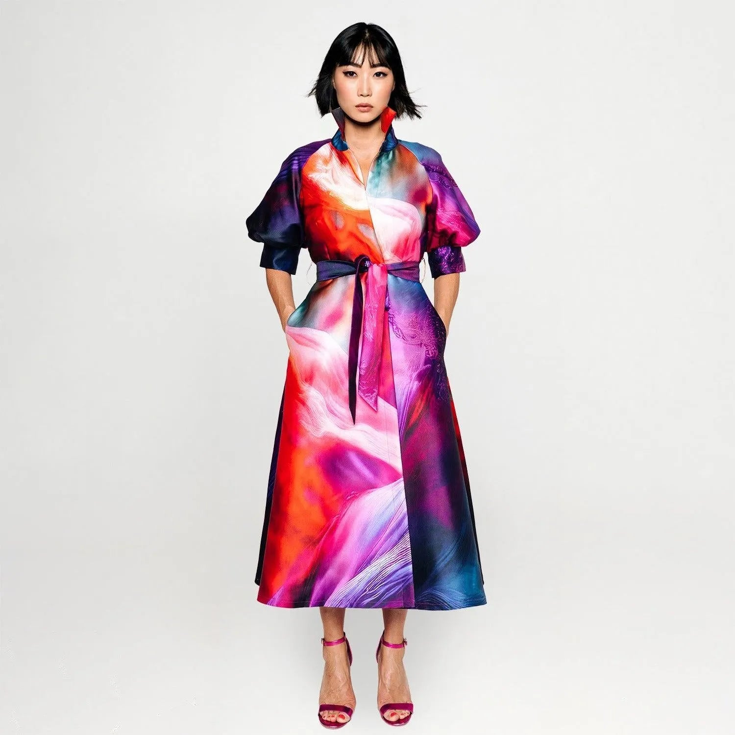 Wrap Shirtdress - Smokeflow Purple