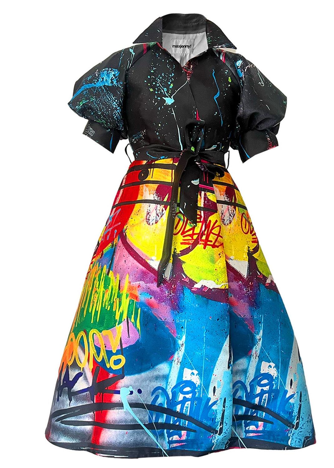 Wrap Shirtdress - Street Art
