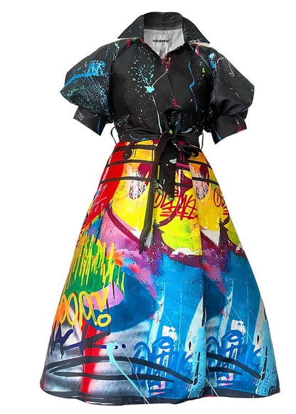Wrap Shirtdress - Street Art