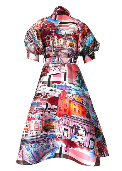 Wrap Shirtdress - stockholm royal pink