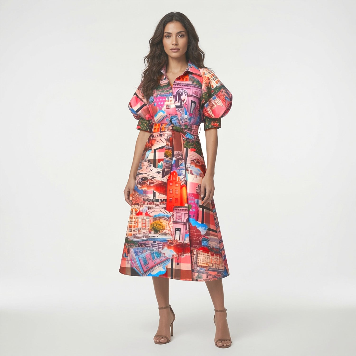 Wrap Shirtdress - stockholm royal pink