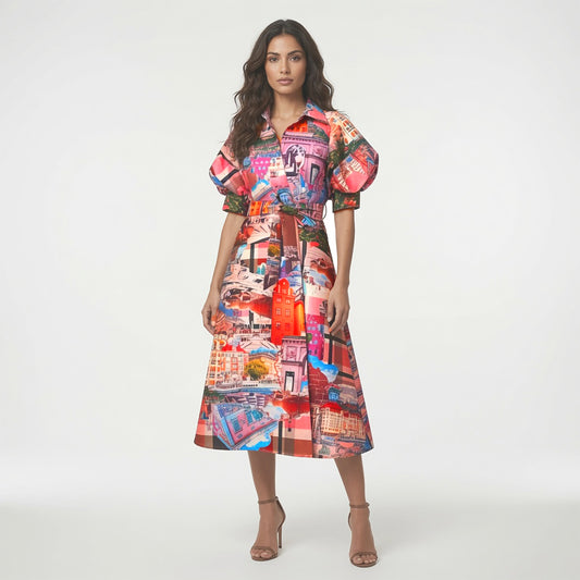 Wrap Shirtdress - stockholm royal pink