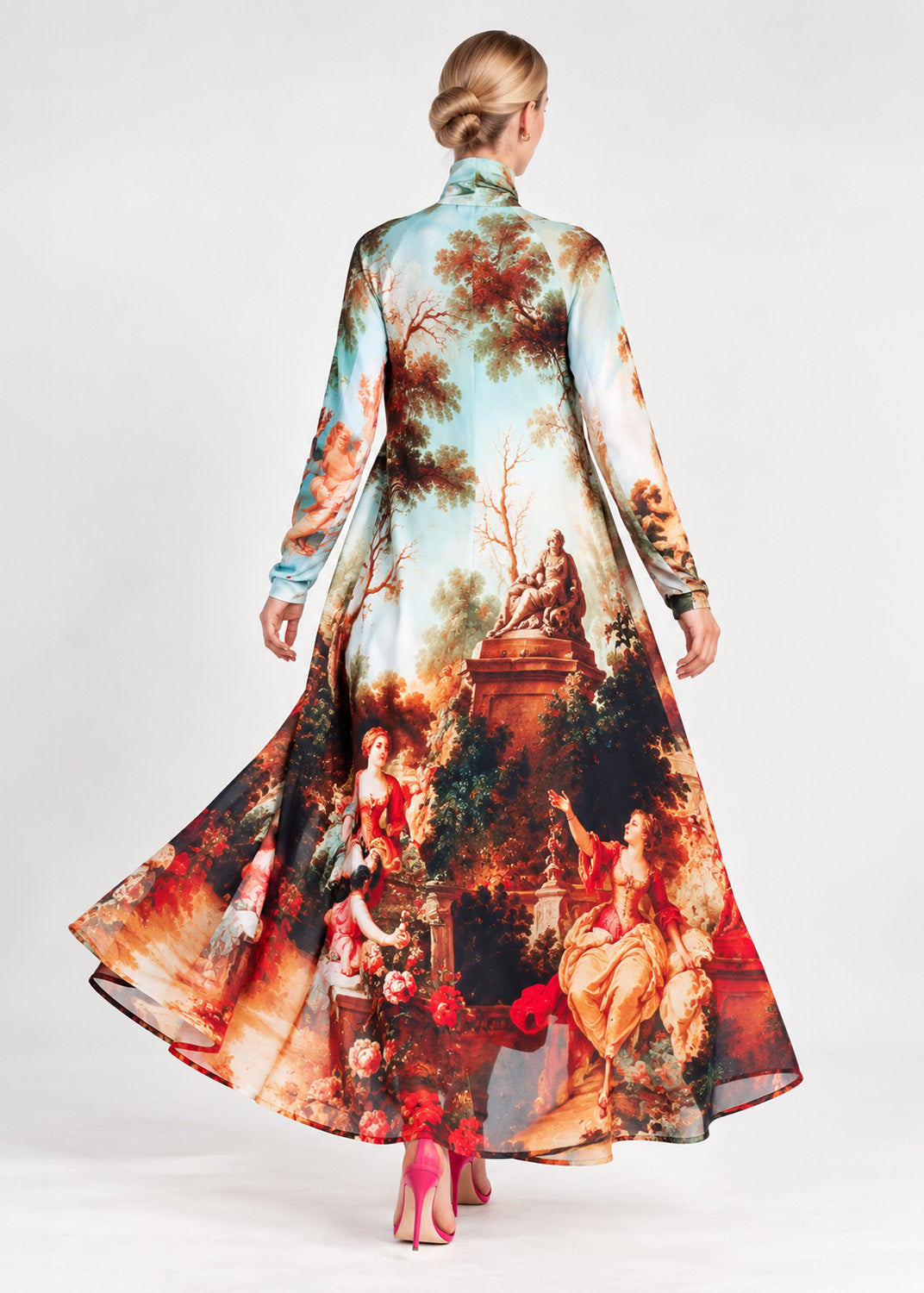 A-Line Maxi Dress - Garden Royal