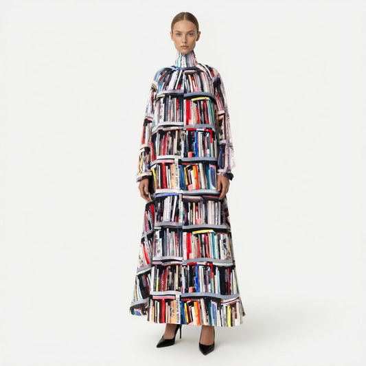 A-linje chiffongklänning – bookshelf of art | maxjenny!
