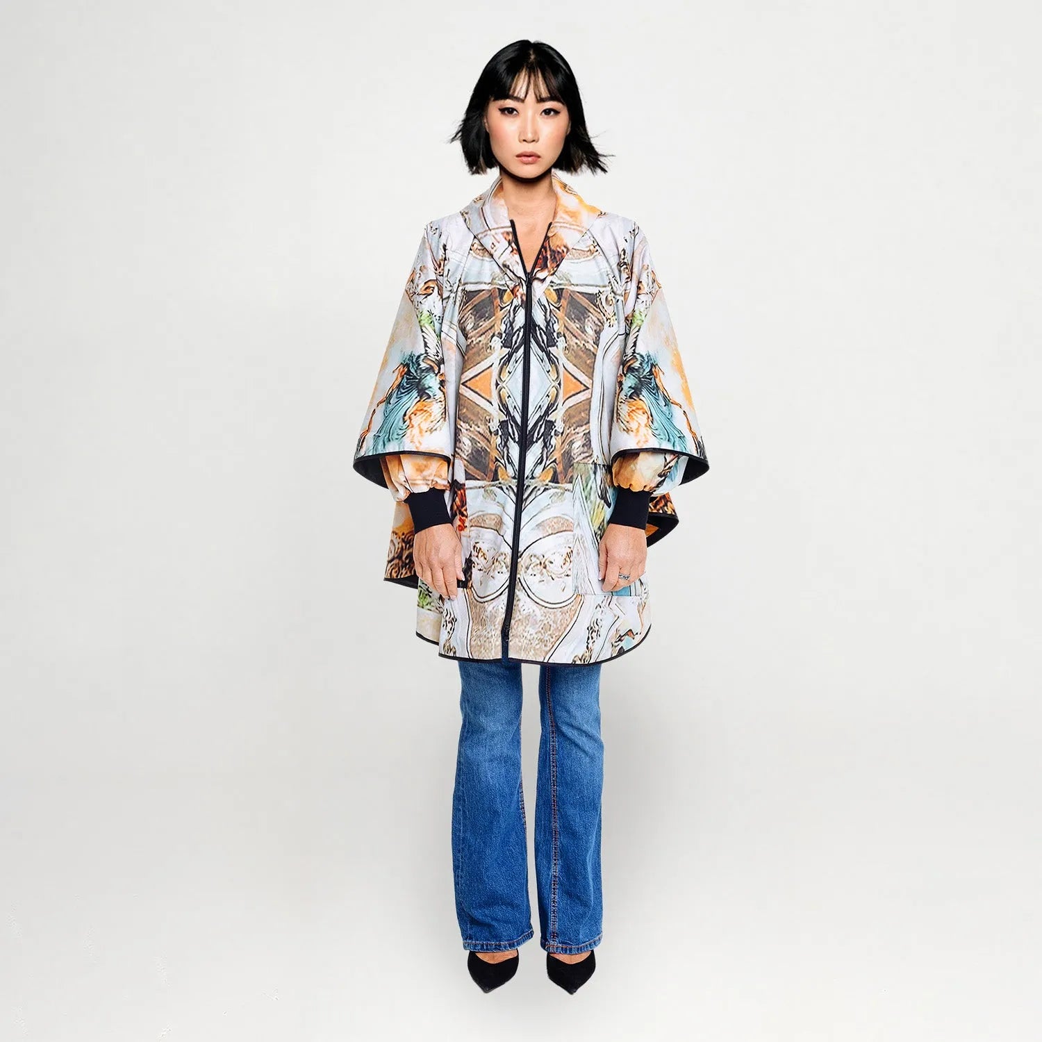 Royal Rainponcho sicily jubilee light blue printed