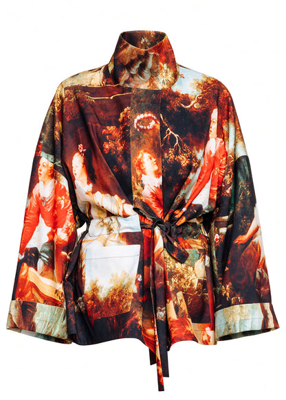 Square Boxy Jacket - Garden Royal