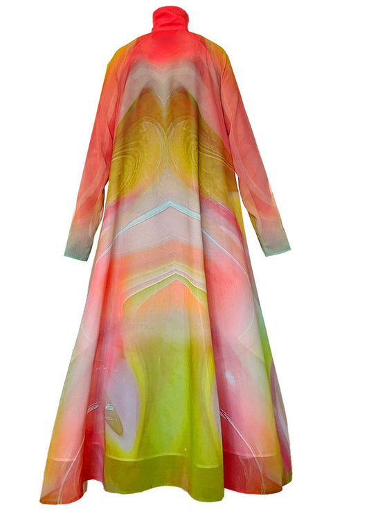 A-Line Maxi Dress - Smokeflow Yellow