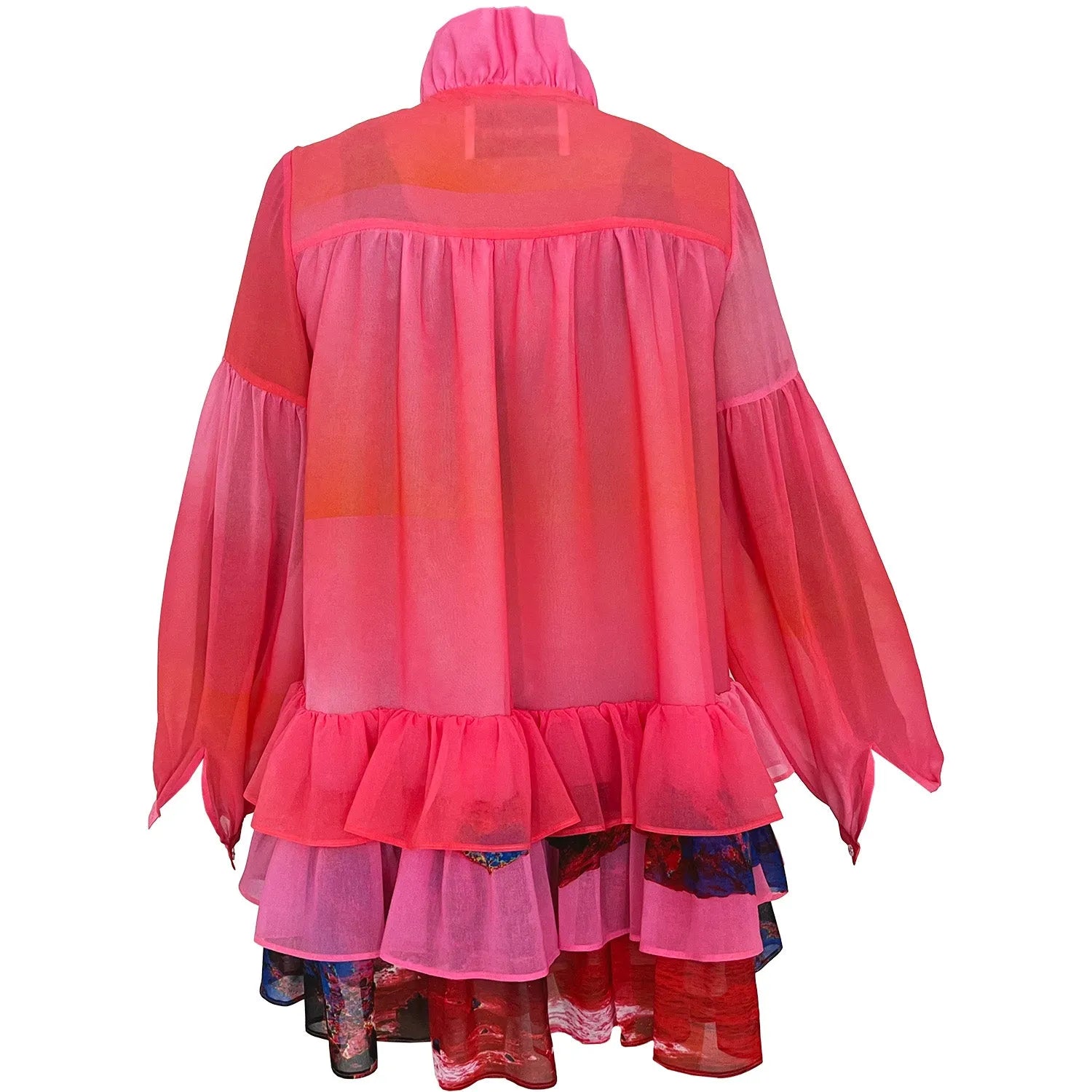 SALE iris mini dress chiffong print red österlen