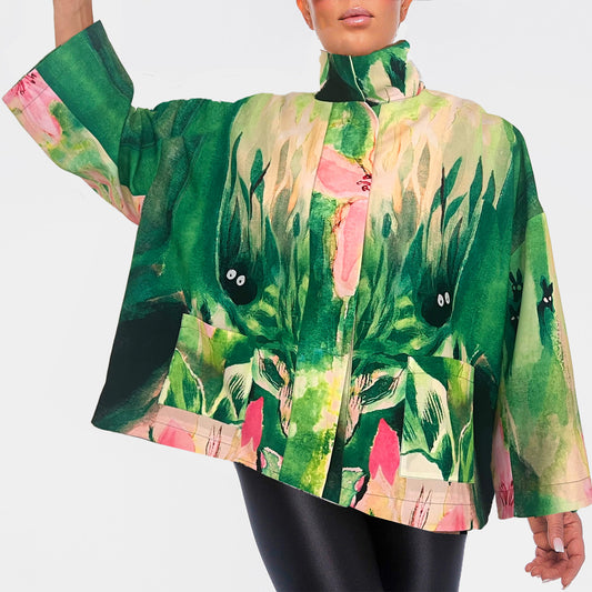 SALE The celebration of the Moomin 80 year! Square jacket green