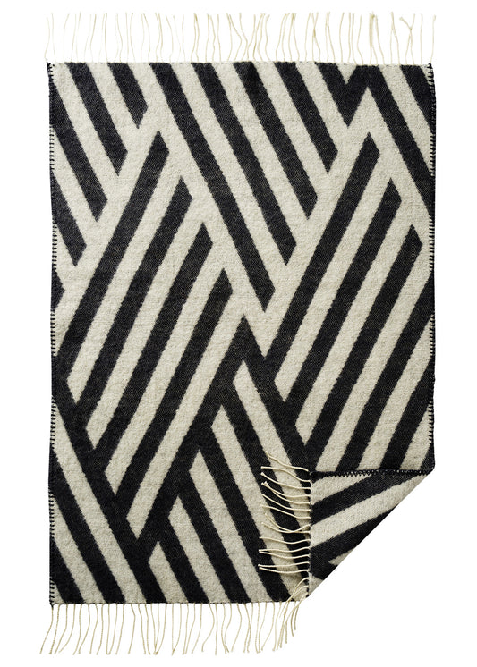 Blanket Tangent - Lambswool - Black & White