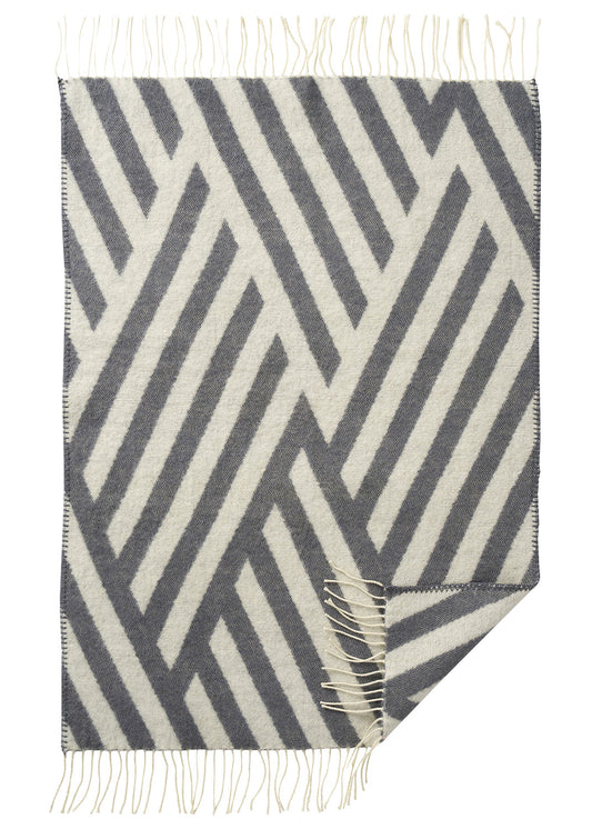 Blanket Tangent - Lambswool - Grey & White