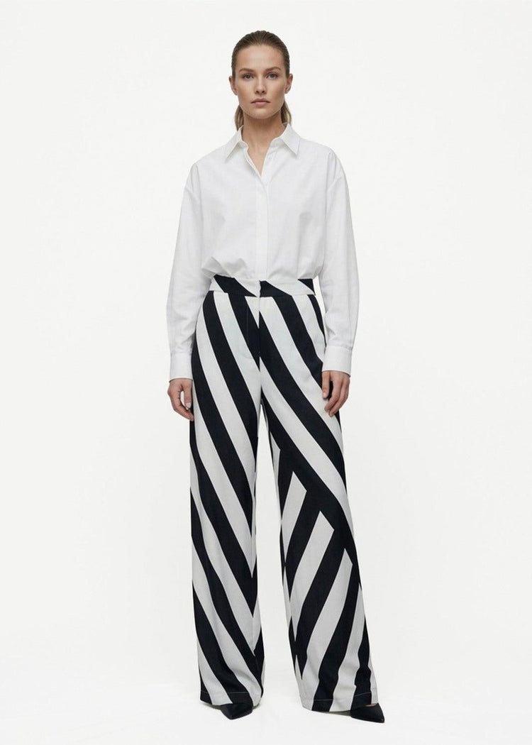 Vida slouchy byxor –  Svart vit