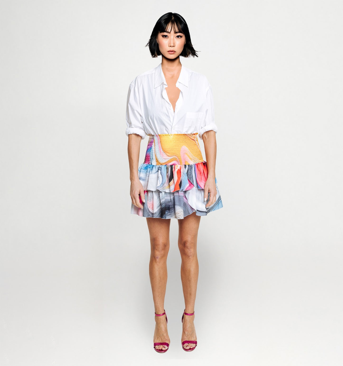 Smock Mini Nederdel – Liquid Flow