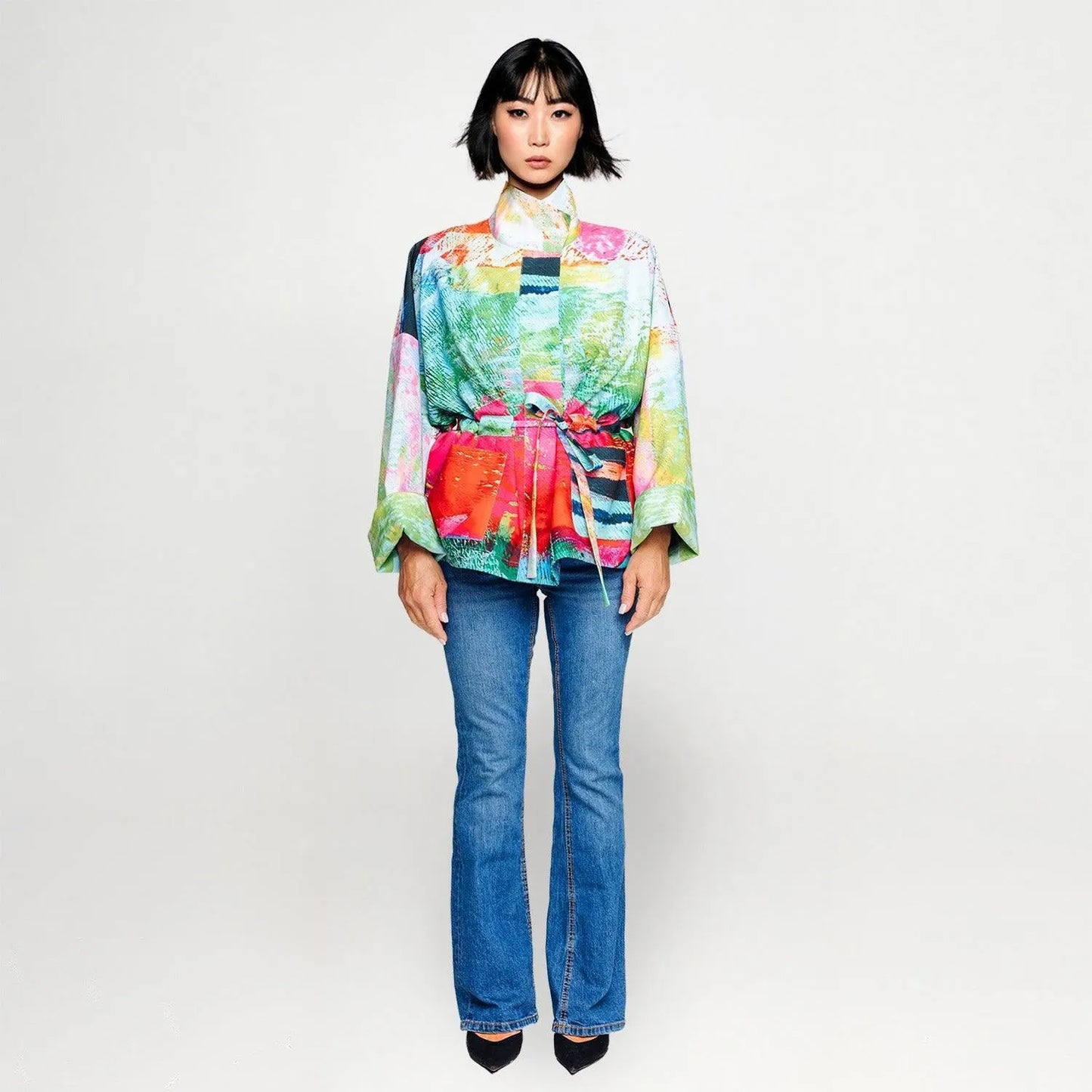 Square boxy Jacket print mother