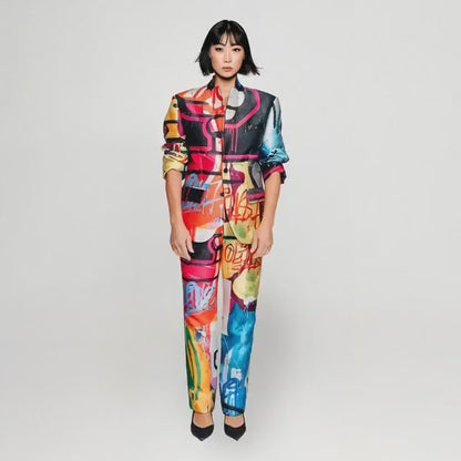 Taillierter Blazer – Street Art