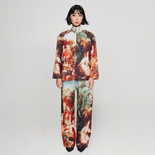 Garden royal Printed High Neck Top