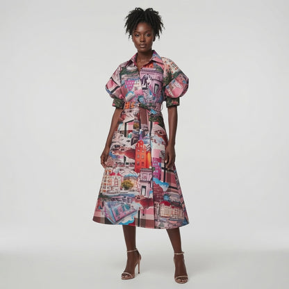 Wrap Shirtdress - stockholm royal pink