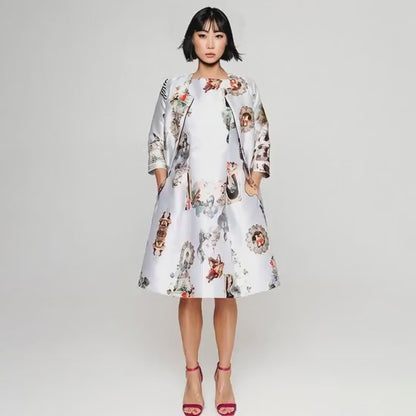Midikleid C - Sicily Off-White ​