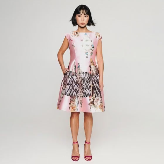 powder pink midi dress Midi Dress C