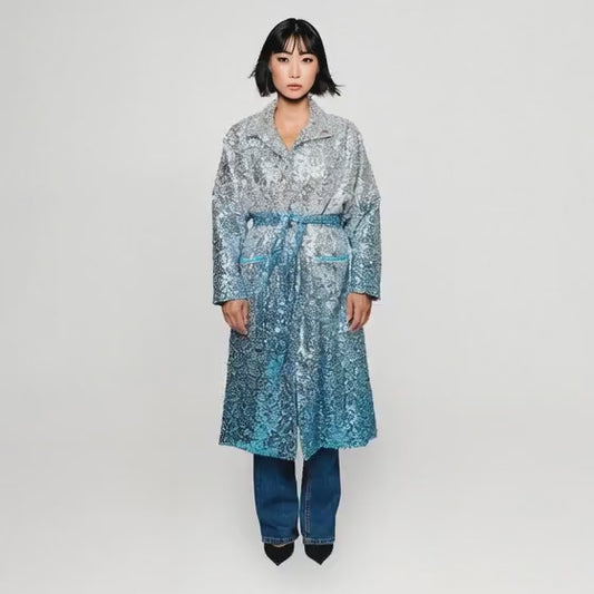 Paljettfestkappa – Blå & Silver | maxjenny!