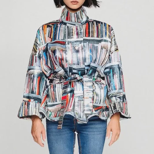 Square Boxy Jacket - Bookshelf of Art