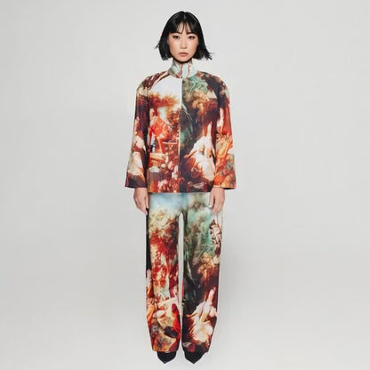 Vida slouchy byxor –  Garden Royal