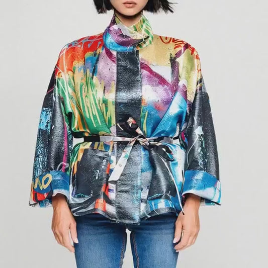 Boxig jacka – Street Art Mönstrad | maxjenny!