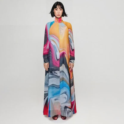 A-Line Maxi Dress - Smokeflow  Liquide