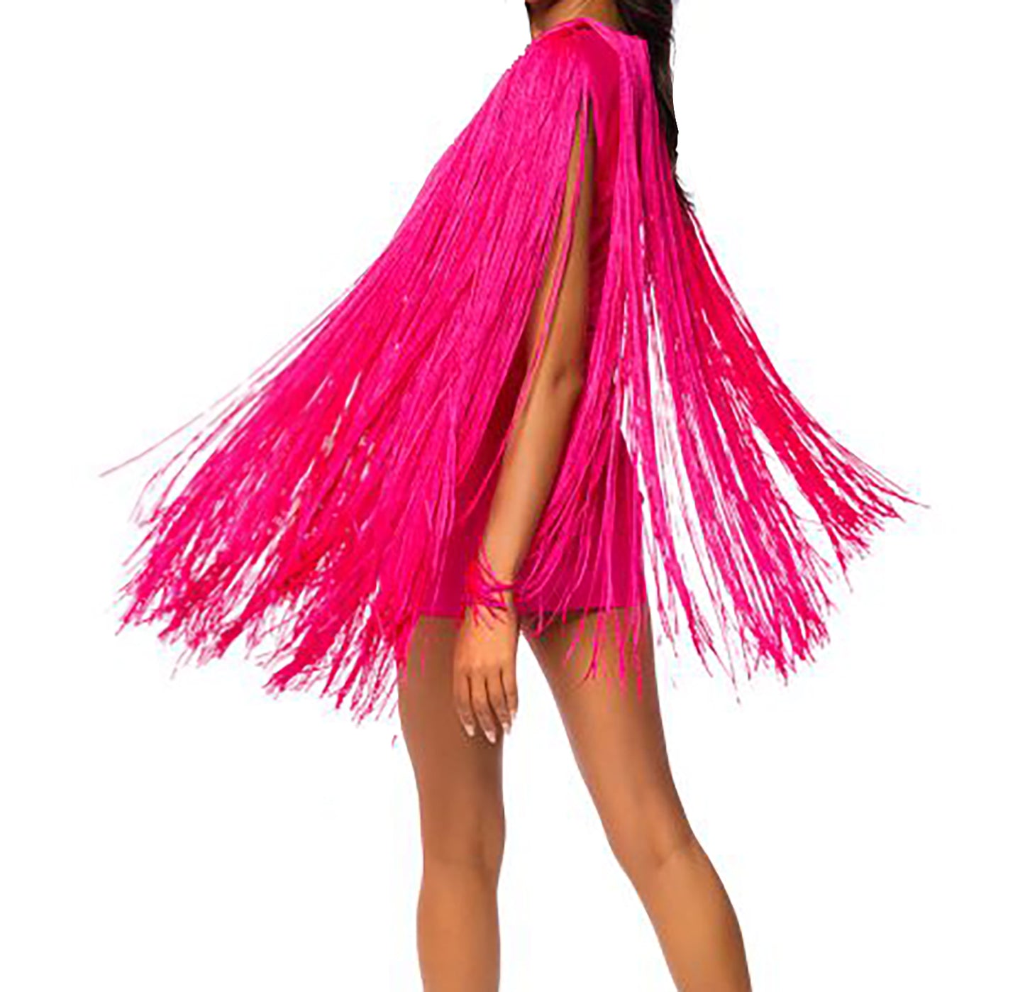 Long tassel dress pink