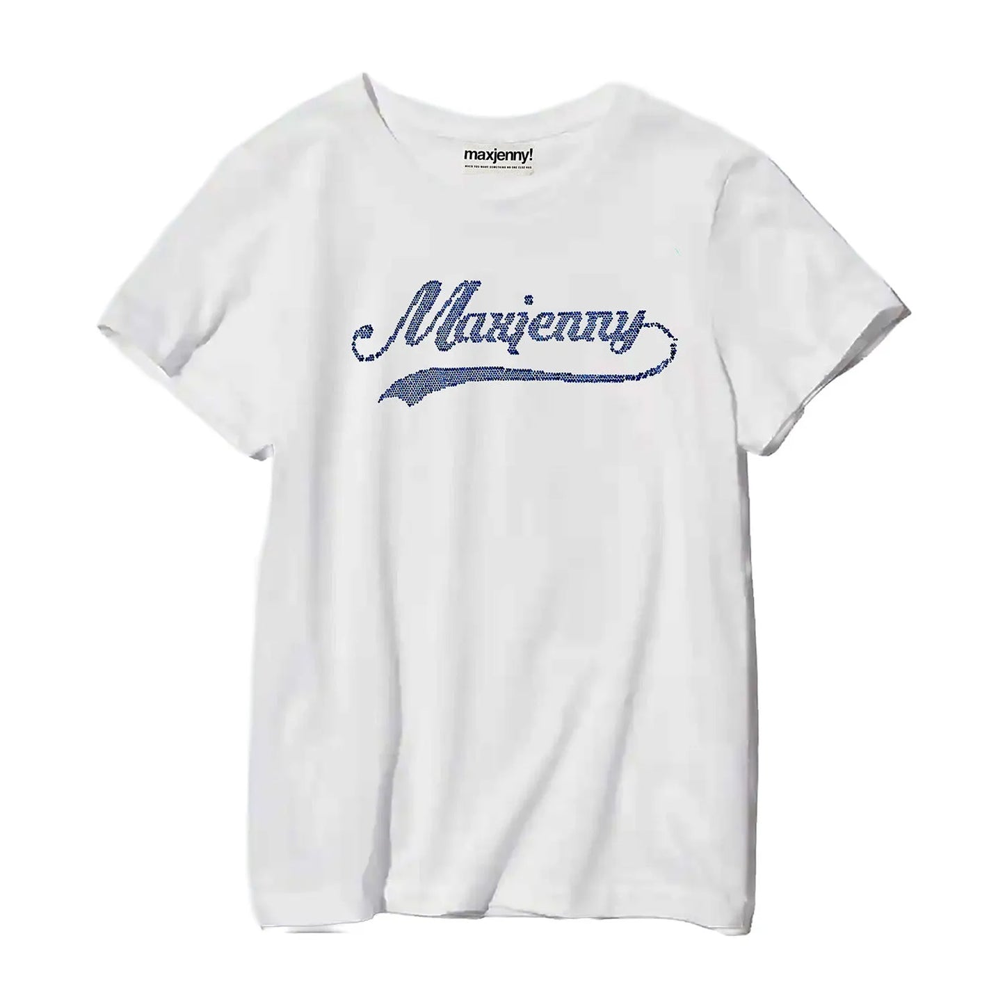 swarovski Print on rescued stock T-shirt Maxjenny swoosch 12