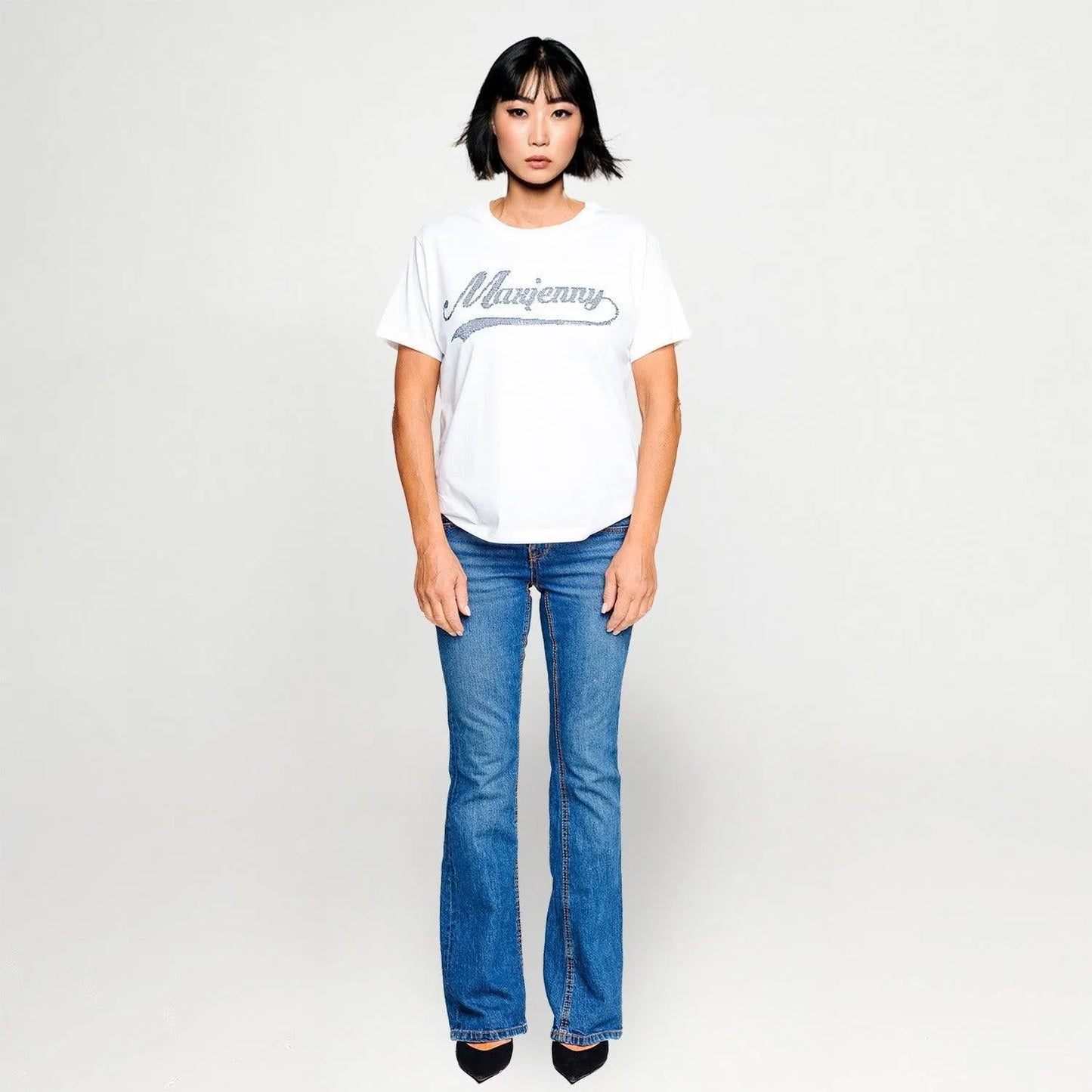 swarovski Tryck på räddad T-shirt – maxjenny! swoosch