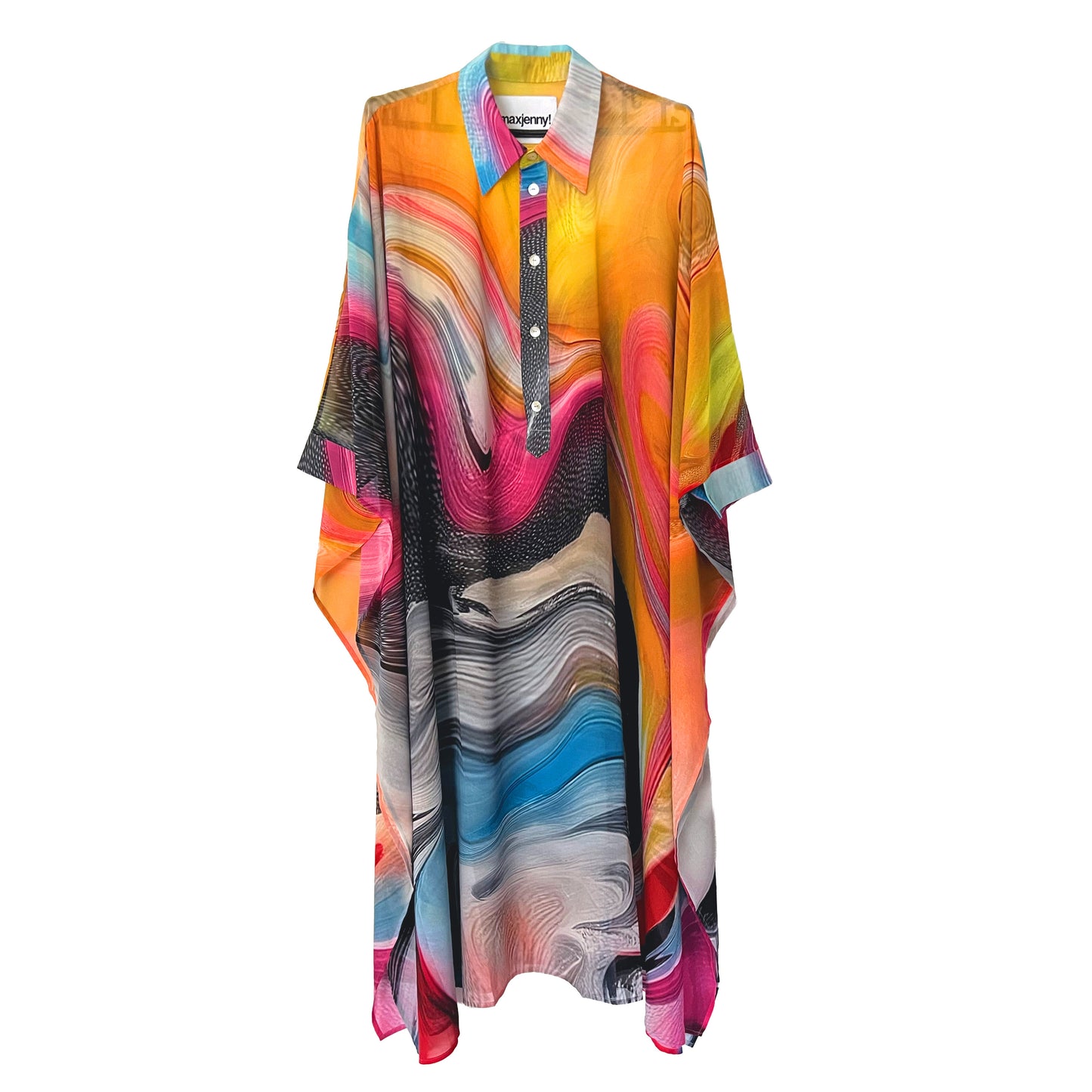 Kaftan Smokeflow watercolour gemustert | maxjenny!