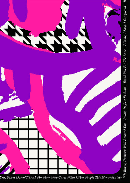 Scarf - Arty Pink Purple