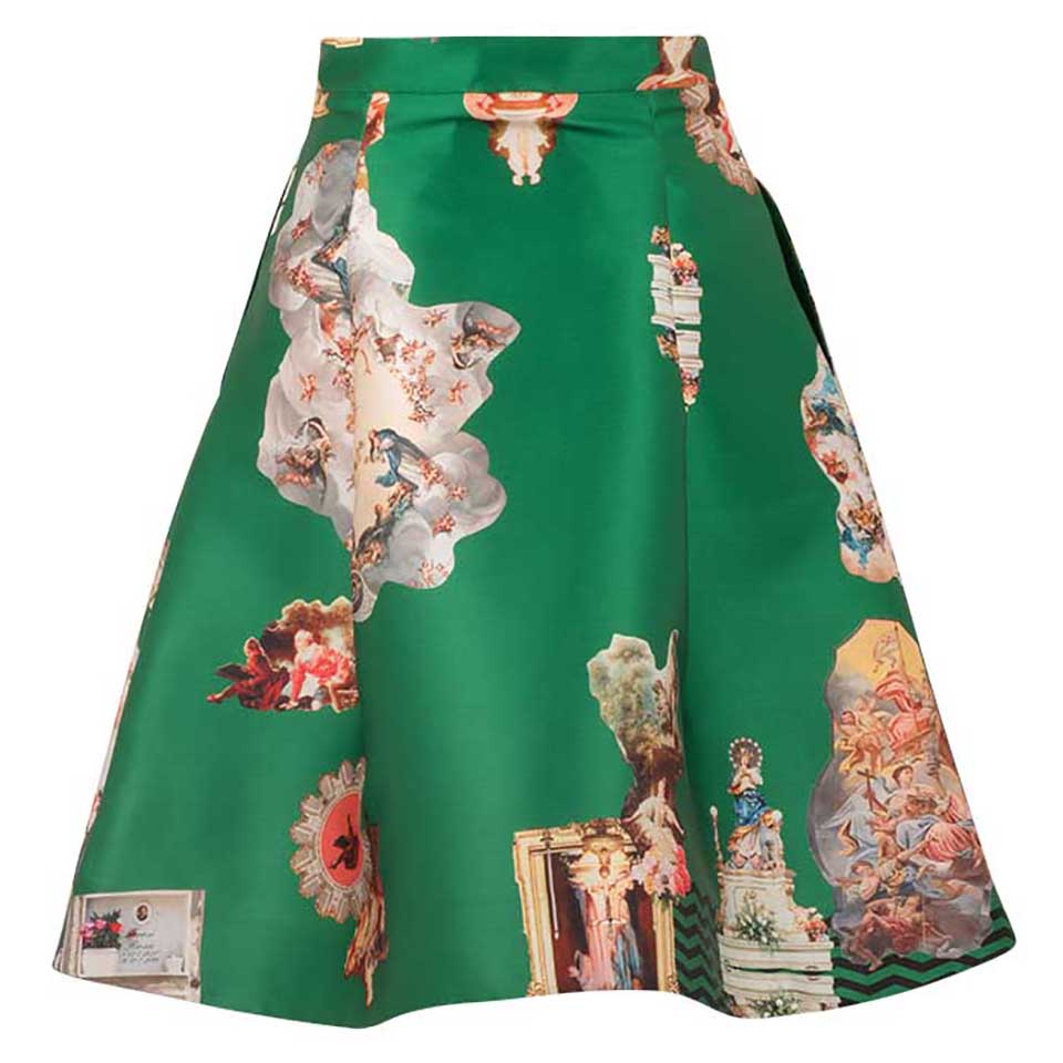 Sicily Green Short Skirt