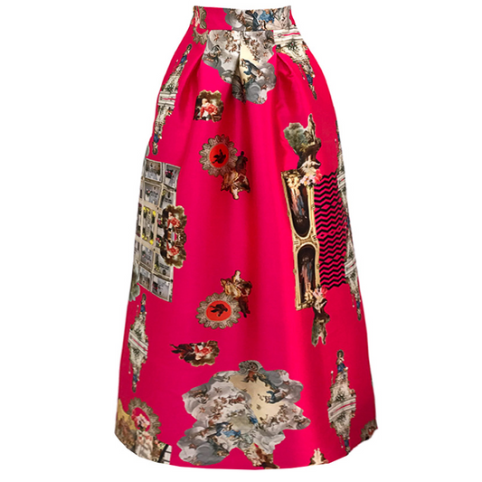 SALE Sicily Hot Pink Long Skirt