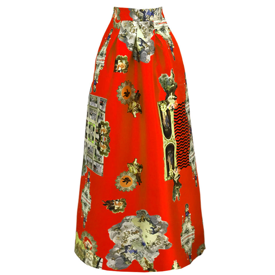 SALE Sicily Red Long Skirt